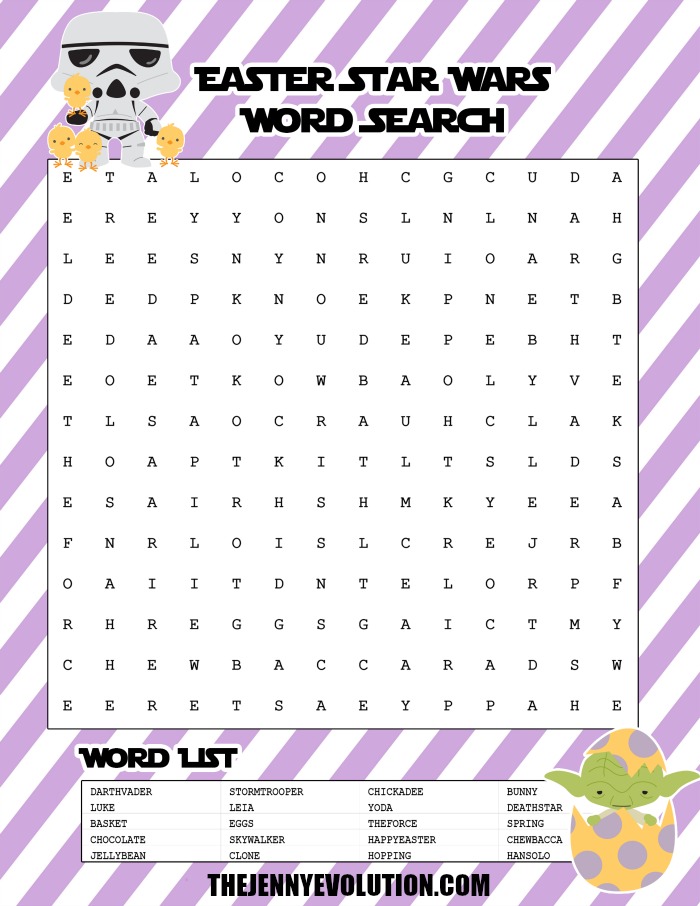 Star Wars Easter Word Search The Jenny Evolution