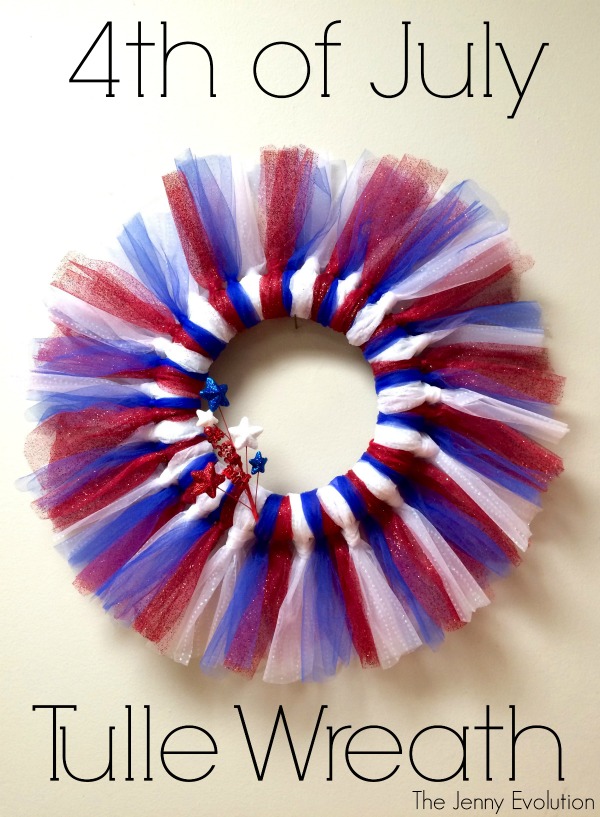 Fourth of July Tulle Wreath by The Jenny Evolution